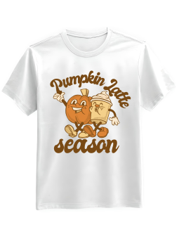 Koszulka Koszulka Męska Pumpkin Latte Season Biała - Śmieszne T-Shirty z Nadrukami ?