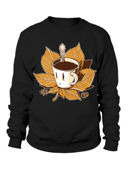 Bluza Damska Kawa Na Liściu - Śmieszne T-Shirty z Nadrukami ?