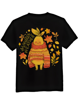 Koszulka Koszulka Męska Jesienna Gruszka Czarna - Śmieszne T-Shirty z Nadrukami ?