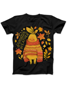 Koszulka Koszulka Damska Jesienna Gruszka Czarna - Śmieszne T-Shirty z Nadrukami ?