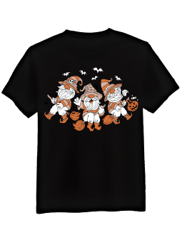 Koszulka Koszulka Męska Halloweenowe Gnomy Czarna - Śmieszne T-Shirty z Nadrukami ?