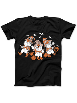 Koszulka Koszulka Damska Halloweenowe Gnomy Czarna - Śmieszne T-Shirty z Nadrukami ?