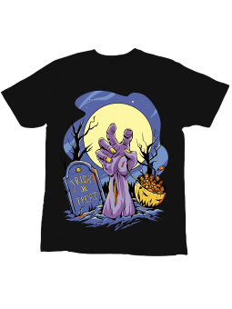 Koszulka Koszulka Dziecięca Ręka Zombie Czarna - Śmieszne T-Shirty z Nadrukami ?