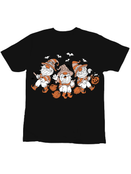 Koszulka Koszulka Dziecięca Halloweenowe Gnomy Czarna - Śmieszne T-Shirty z Nadrukami ?