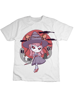 Koszulka Koszulka Dziecięca Creepy Witch Biała - Śmieszne T-Shirty z Nadrukami ?
