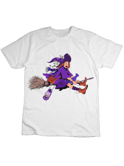 Koszulka Koszulka Dziecięca Młoda Czarownica Biała - Śmieszne T-Shirty z Nadrukami ?