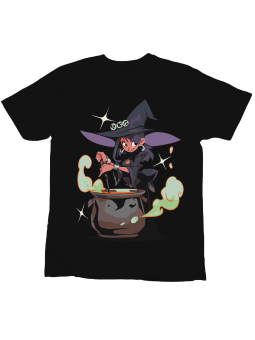 Koszulka Koszulka Dziecięca Czarownica z Kotłem Czarna - Śmieszne T-Shirty z Nadrukami ?