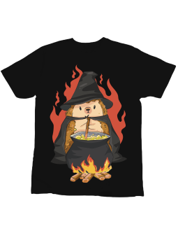 Koszulka Koszulka Dziecięca Jeż Wiedźma Czarna - Śmieszne T-Shirty z Nadrukami ?