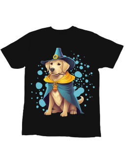Koszulka Koszulka Dziecięca Pies Magik Czarna - Śmieszne T-Shirty z Nadrukami ?
