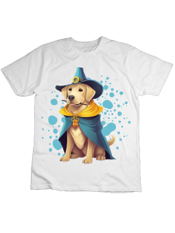 Koszulka Koszulka Dziecięca Pies Magik Biała - Śmieszne T-Shirty z Nadrukami ?