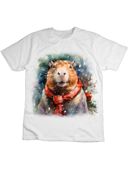 Koszulka Koszulka Dziecięca Świąteczny Chomik Biała - Śmieszne T-Shirty z Nadrukami ?