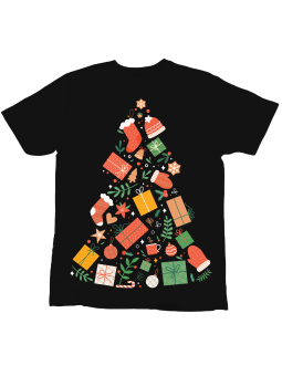 Koszulka Koszulka Dziecięca Christmas Tree Czarna - Śmieszne T-Shirty z Nadrukami ?