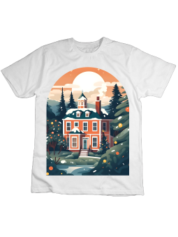 Koszulka Koszulka Dziecięca Ośnieżony Dom Biała - Śmieszne T-Shirty z Nadrukami ?