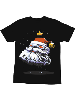 Koszulka Koszulka Dziecięca Mikołaj Król Czarna - Śmieszne T-Shirty z Nadrukami ?