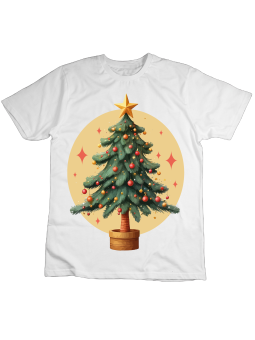 Koszulka Koszulka Dziecięca Świąteczne Drzewko Biała - Śmieszne T-Shirty z Nadrukami ?