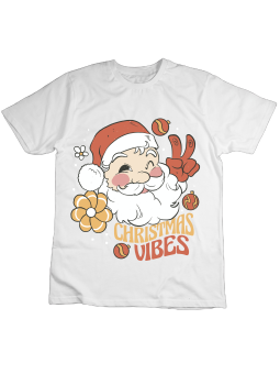 Koszulka Koszulka Dziecięca Christmas Vibes Biała - Śmieszne T-Shirty z Nadrukami ?