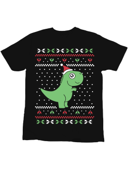 Koszulka Koszulka Dziecięca Sweter TRex Czarna - Śmieszne T-Shirty z Nadrukami ?