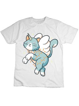 Koszulka Koszulka Dziecięca Kotek Jednorożec Biała - Śmieszne T-Shirty z Nadrukami ?