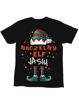 Koszulka Koszulka Dziecięca Naczelny Elf [WYBIERZ IMIĘ] - Śmieszne T-Shirty z Nadrukami ?