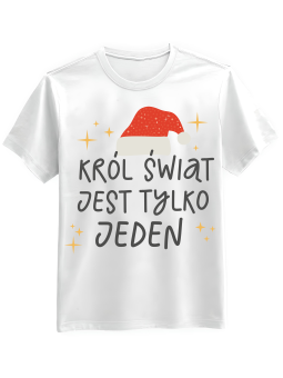 Koszulka Koszulka Męska Król Świąt Biała - Śmieszne T-Shirty z Nadrukami ?
