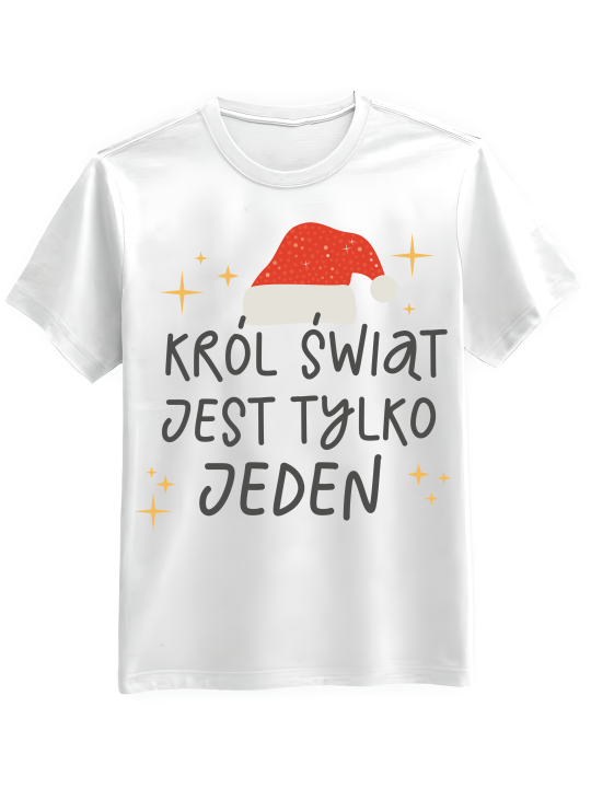 Koszulka Koszulka Męska Król Świąt Biała - Śmieszne T-Shirty z Nadrukami ?