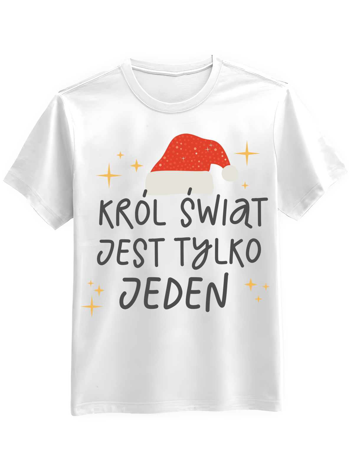 Koszulka Koszulka Męska Król Świąt Biała - Śmieszne T-Shirty z Nadrukami ?