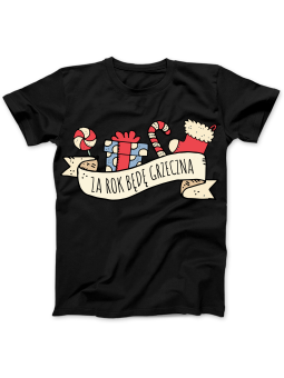 Koszulka Koszulka Damska Za Rok Będę Grzeczna Czarna - Śmieszne T-Shirty z Nadrukami ?