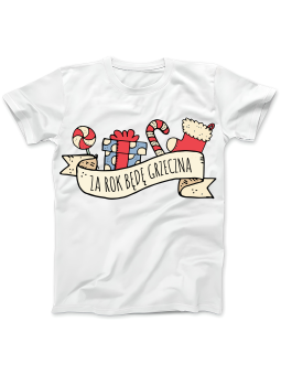 Koszulka Koszulka Damska Za Rok Będę Grzeczna Biała - Śmieszne T-Shirty z Nadrukami ?