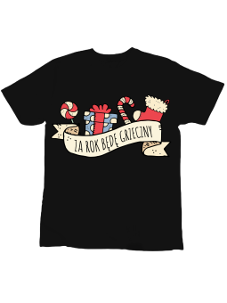 Koszulka Koszulka Dziecięca Za Rok Będę Grzeczny Czarna - Śmieszne T-Shirty z Nadrukami ?