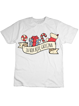 Koszulka Koszulka Dziecięca Za Rok Będę Grzeczna Biała - Śmieszne T-Shirty z Nadrukami ?