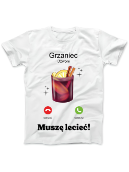 Koszulka Koszulka Damska Grzaniec Dzwoni Biała - Śmieszne T-Shirty z Nadrukami ?