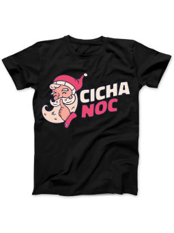 Koszulka Koszulka Damska Cicha Noc Czarna - Śmieszne T-Shirty z Nadrukami ?