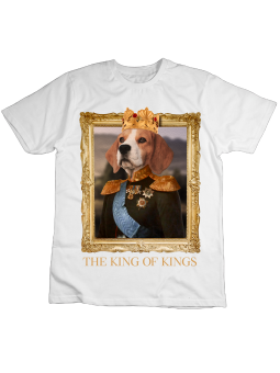 Koszulka Koszulka Dziecięca Pies Król Królów Biała - Śmieszne T-Shirty z Nadrukami ?