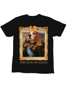 Koszulka Koszulka Dziecięca Pies Król Królów Czarna - Śmieszne T-Shirty z Nadrukami ?