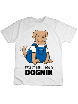 Koszulka Koszulka Dziecięca Pies Trust Me Dognik Biała - Śmieszne T-Shirty z Nadrukami ?