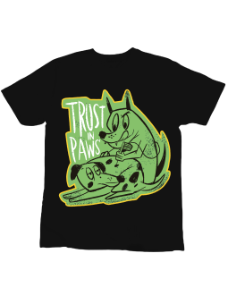 Koszulka Koszulka Dziecięca Pies Tatuażysta Czarna - Śmieszne T-Shirty z Nadrukami ?