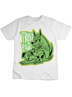 Koszulka Koszulka Dziecięca Pies Tatuażysta Biała - Śmieszne T-Shirty z Nadrukami ?