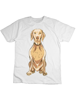 Koszulka Koszulka Dziecięca Pies Weimaraner Biała - Śmieszne T-Shirty z Nadrukami ?