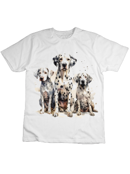 Koszulka Koszulka Dziecięca Dalmatyńczyki Biała - Śmieszne T-Shirty z Nadrukami ?