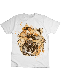 Koszulka Koszulka Dziecięca Pomeranian Watercolor Biała - Śmieszne T-Shirty z Nadrukami ?