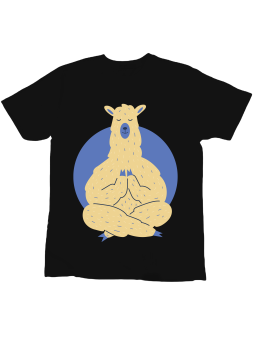 Koszulka Koszulka Dziecięca Lama Medytacja Czarna - Śmieszne T-Shirty z Nadrukami ?