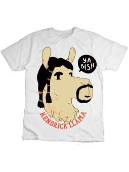 Koszulka Koszulka Dziecięca Kendrick Llama Biała - Śmieszne T-Shirty z Nadrukami ?