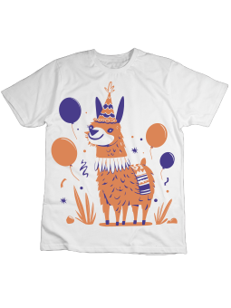 Koszulka Koszulka Dziecięca Urodzinowa Lama Biała - Śmieszne T-Shirty z Nadrukami ?