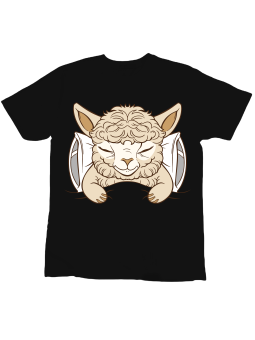 Koszulka Koszulka Dziecięca Śpiąca Lama Czarna - Śmieszne T-Shirty z Nadrukami ?