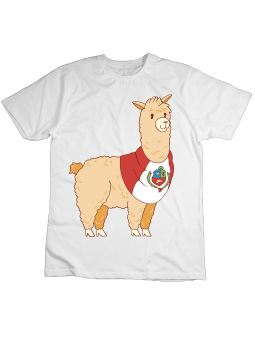 Koszulka Koszulka Dziecięca Lama z Peru Biała - Śmieszne T-Shirty z Nadrukami ?