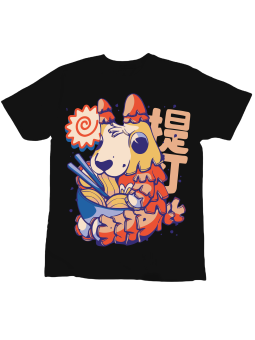 Koszulka Koszulka Dziecięca Lama Ramen Czarna - Śmieszne T-Shirty z Nadrukami ?