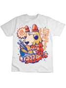 Koszulka Koszulka Dziecięca Lama Ramen Biała - Śmieszne T-Shirty z Nadrukami ?