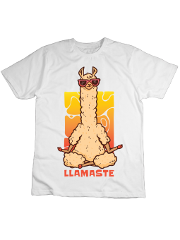 Koszulka Koszulka Dziecięca Llamaste Biała - Śmieszne T-Shirty z Nadrukami ?