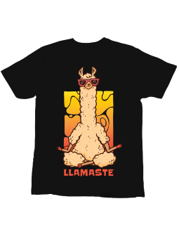 Koszulka Koszulka Dziecięca Llamaste Czarna - Śmieszne T-Shirty z Nadrukami ?