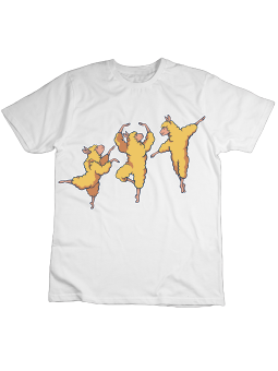 Koszulka Koszulka Dziecięca Lamy Baleriny Biała - Śmieszne T-Shirty z Nadrukami ?